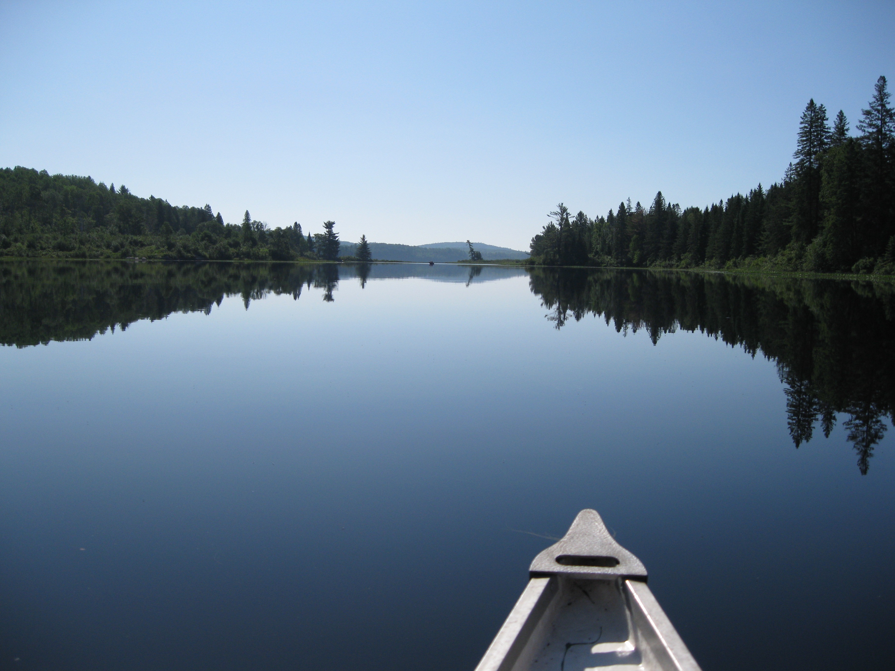 The nose of the canoe